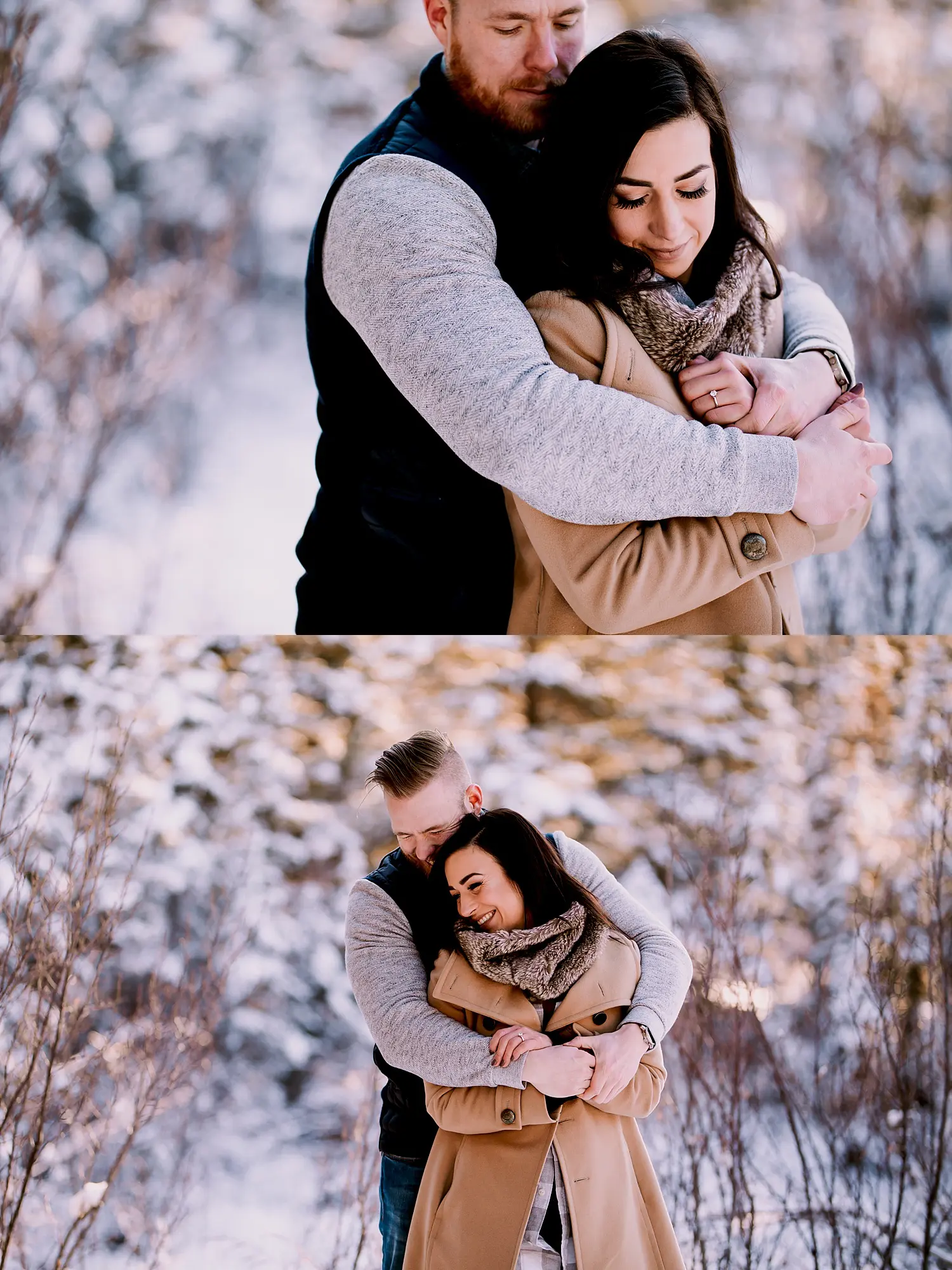 Canmore wedding photographer, winter engagement photos, kananaskis engagement photos