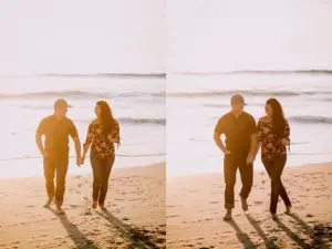 santa monica beach engagement session