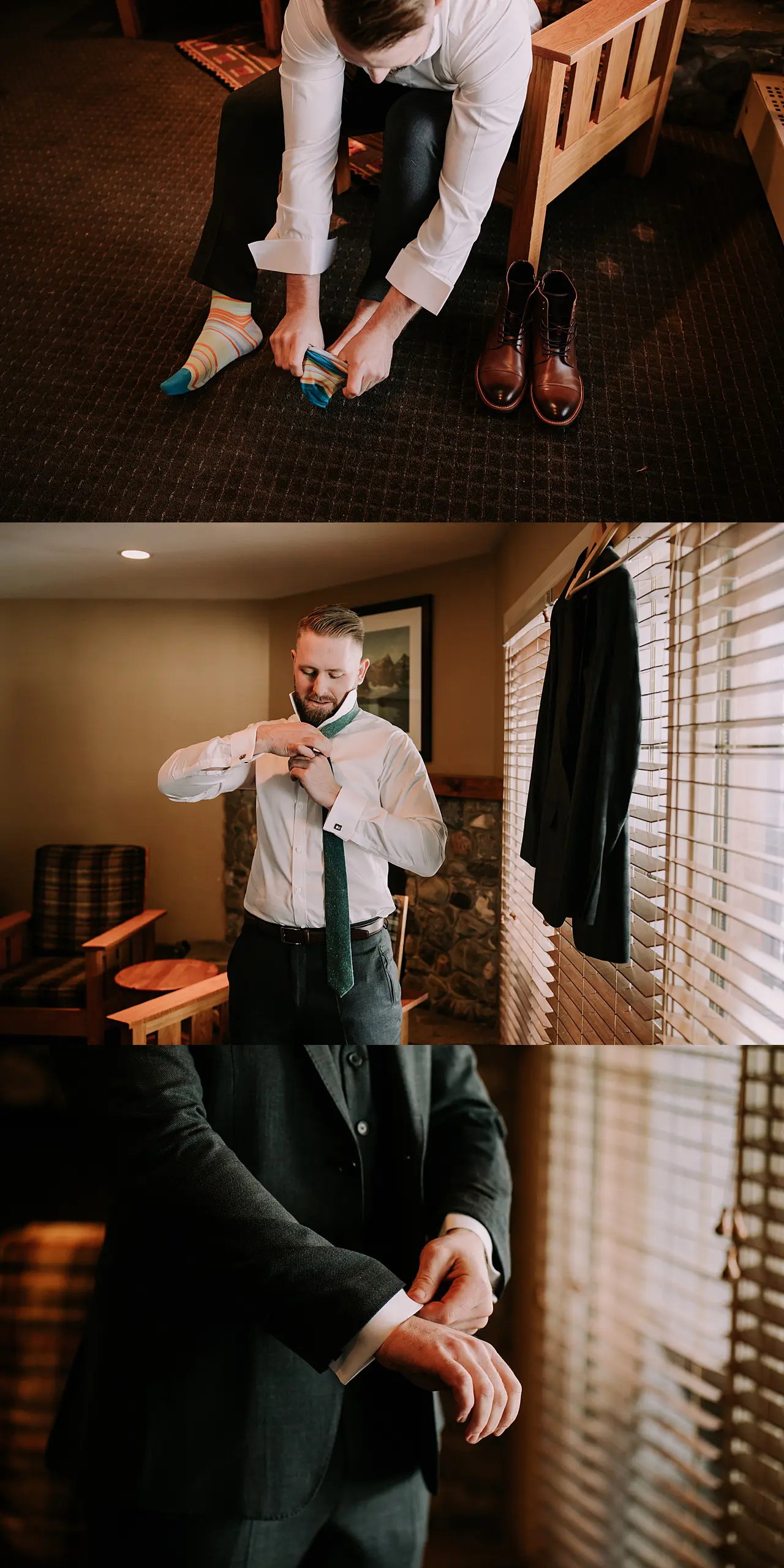 groom getting ready