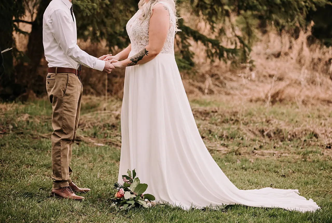 calgary elopement photographer, 52 north venue, spring elopement, intimate wedding