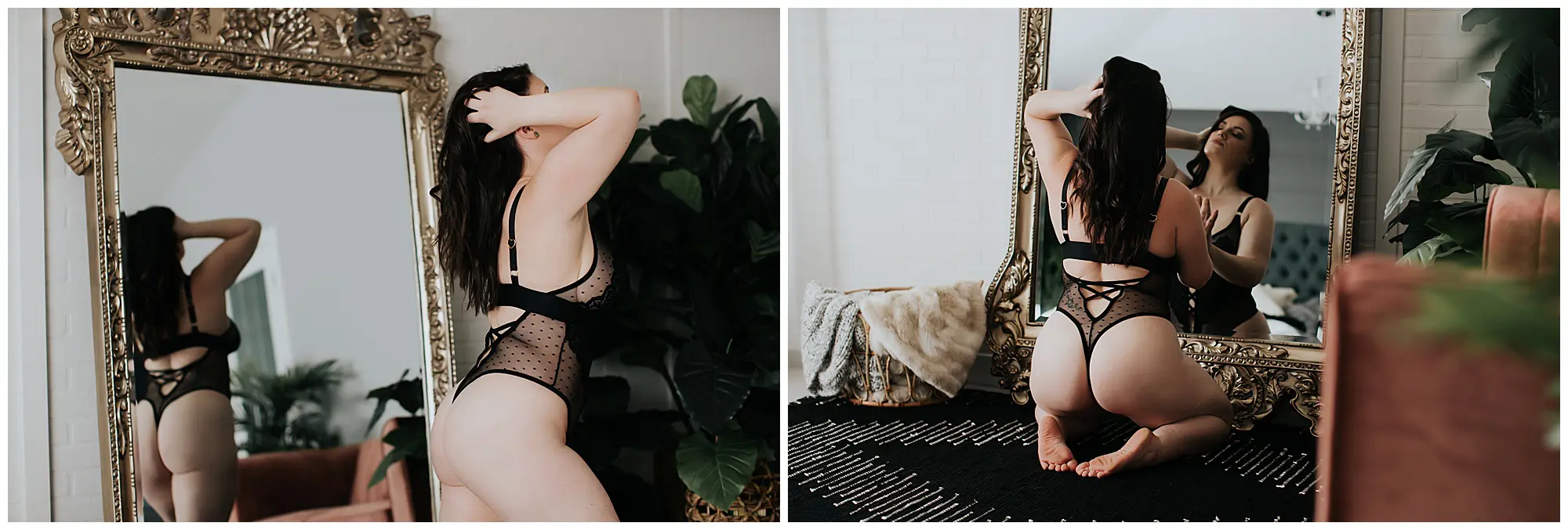 in studio boudoir photoshoot