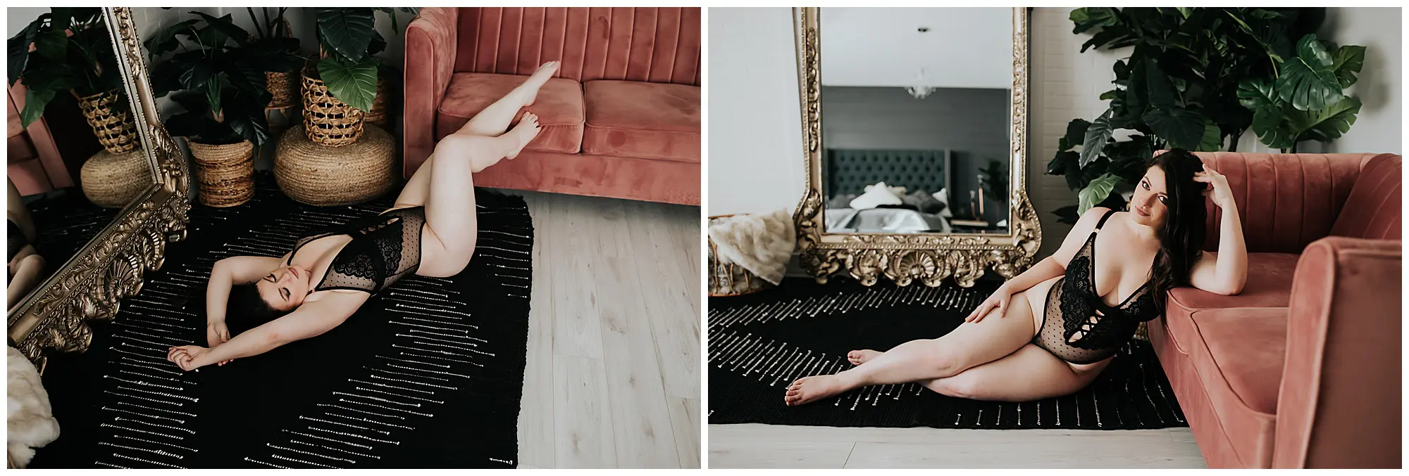 in studio boudoir photoshoot