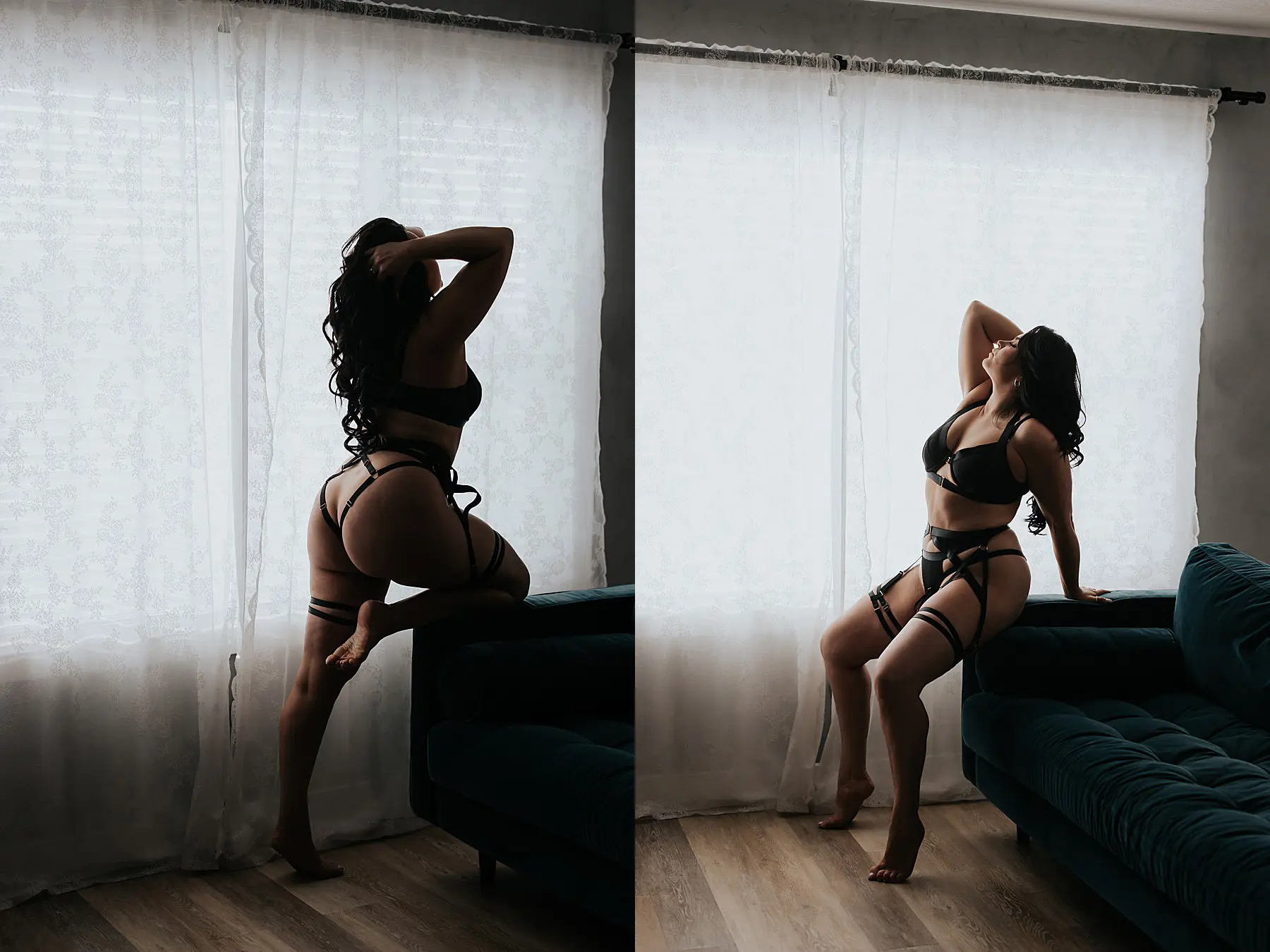 boudoir photoshoot at in home studio