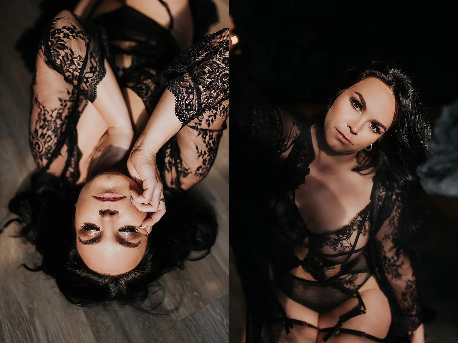 boudoir photoshoot at in home studio